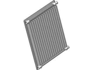 Single Panel Radiator 3D Model preview