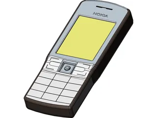 Nokia E50 Mobile Phone 3D Model preview