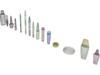 Cosmetics Collection 3D Model preview