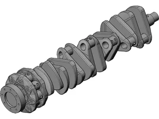 Crankshaft 3D Model preview
