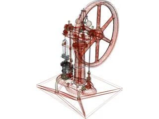 Benson Steam Engine 3D Model preview