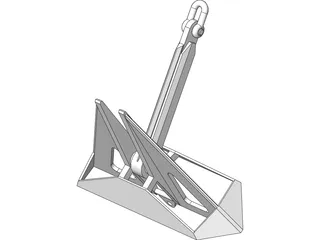 FLIPPER DELTA ANCHOR 7.5TONS 3D Model preview