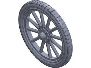 Wheel Rear Ford T 3D Model preview