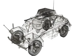 sd.kfz.222 3D Model preview