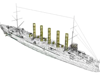 Askold Russian Cruiser (1900) 3D Model preview