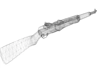 M1 Garand Rifle 3D Model preview