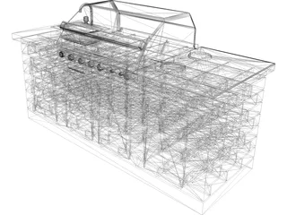 Outdoor Grill 3D Model preview