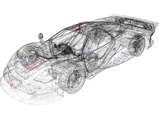 McLaren F1 GT (1995) 3D Model preview
