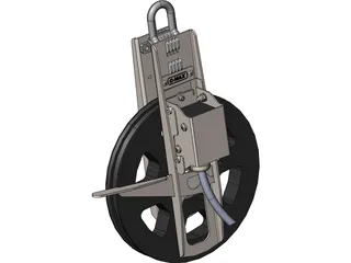 Cable Counting Pulley 3D Model preview