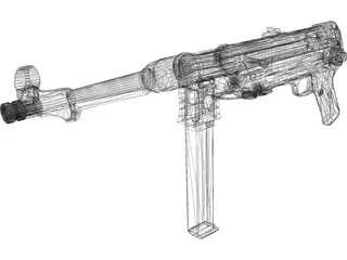 MP4 Nazi Gun 3D Model preview