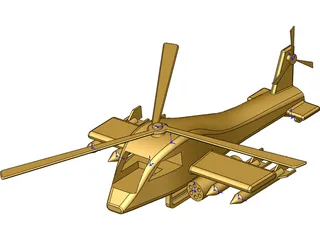 Toy Helicopter 3D Model preview
