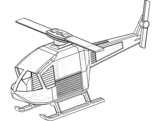 Toy Helicopter 3D Model preview