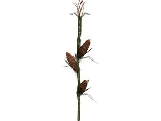 Corn Stalk 3D Model preview