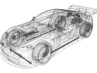 Aston Martin V8 3D Model preview