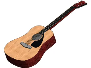 Guitar Acoustic Laptop 3D Model preview