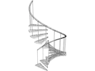 Stair Spiral 3D Model preview