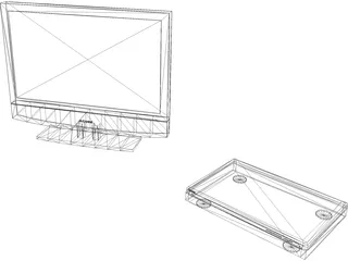 TV and DVD Player 3D Model preview