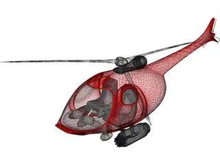 Helicopter New Concept Design 3D Model preview