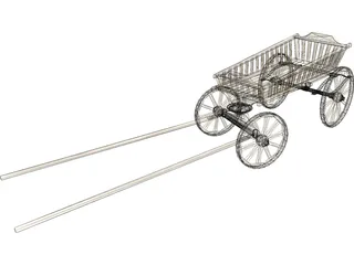 Stagecoach Cart 3D Model preview