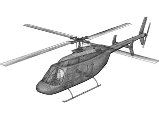 Bell 206 JetRanger 3D Model preview