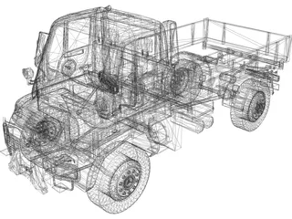 Mercedes-Benz Unimog U400 3D Model preview