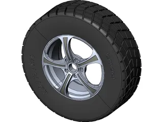 Wheel 225/75 R16 3D Model preview