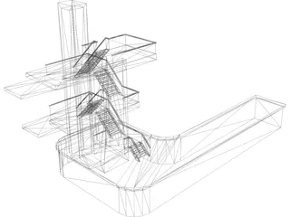 Diving Boards 3D Model preview