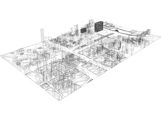 Sejongno in Seoul city South Korea 3D Model preview
