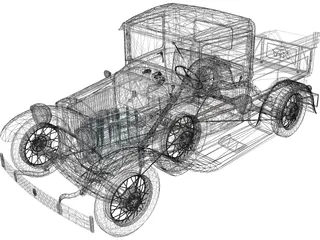 Ford Model A Pickup (1930) 3D Model preview
