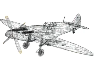 Supermarine Spitfire 3D Model preview