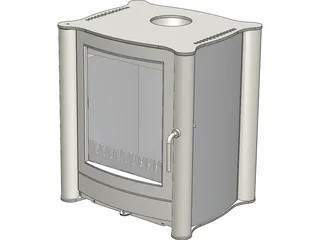 Firebelly FB1 Wood Burning Stove 3D Model preview