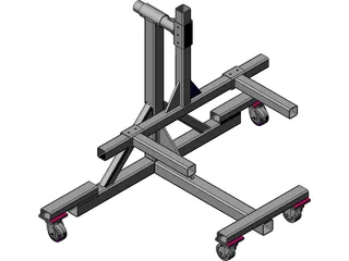 Automotive Rotisserie End Stand 3D Model preview