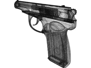 Makarov Pistol 3D Model preview