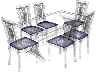 Table Chinese Style 3D Model preview