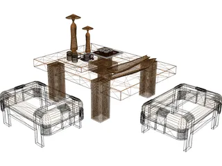 Coffee Table 3D Model preview