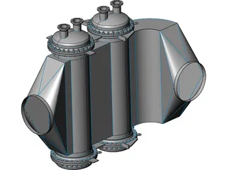 Condensing Gas Heat Exchanger 3D Model preview