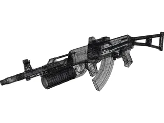 AK-74M 3D Model preview