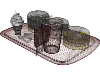 McDonalds Food 3D Model preview