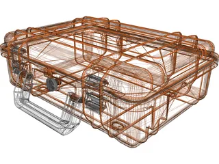 Hard Shell Pelican Camera Storage Case 3D Model preview