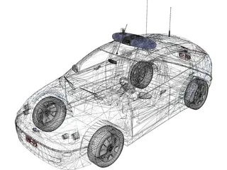 Ford Focus Police (Belgium) 3D Model preview