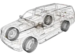 Chevrolet Suburban Z71 (2007) 3D Model preview