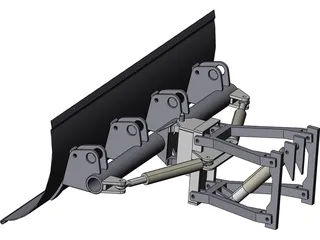 Bulldozer Snow Pusher 3D Model preview