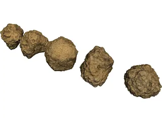 Asteroid Set 3D Model preview