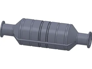 Catalytic Converter 3D Model preview