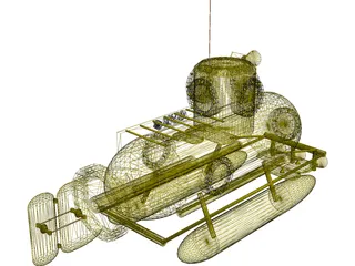 Deep Sea Mini Submarine 3D Model preview