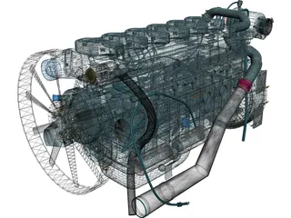 Engine 3D Model preview