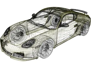 Porsche Cayman R (2011) 3D Model preview