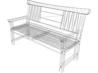 Bench 3D Model preview