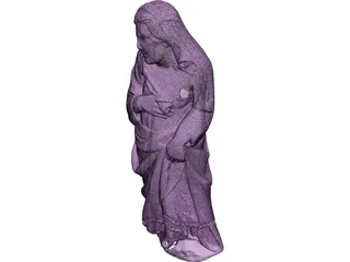 Classical Statue Woman 3D Model preview