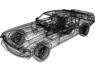 Ford Mustang BOSS 429 (1970) 3D Model preview